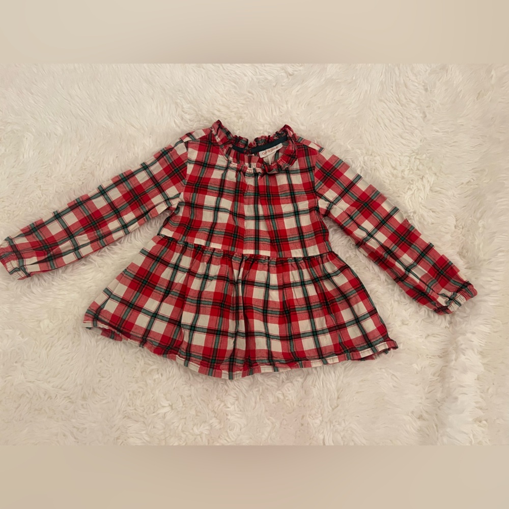 Cat & Jack Red and Green Plaid Shirt
